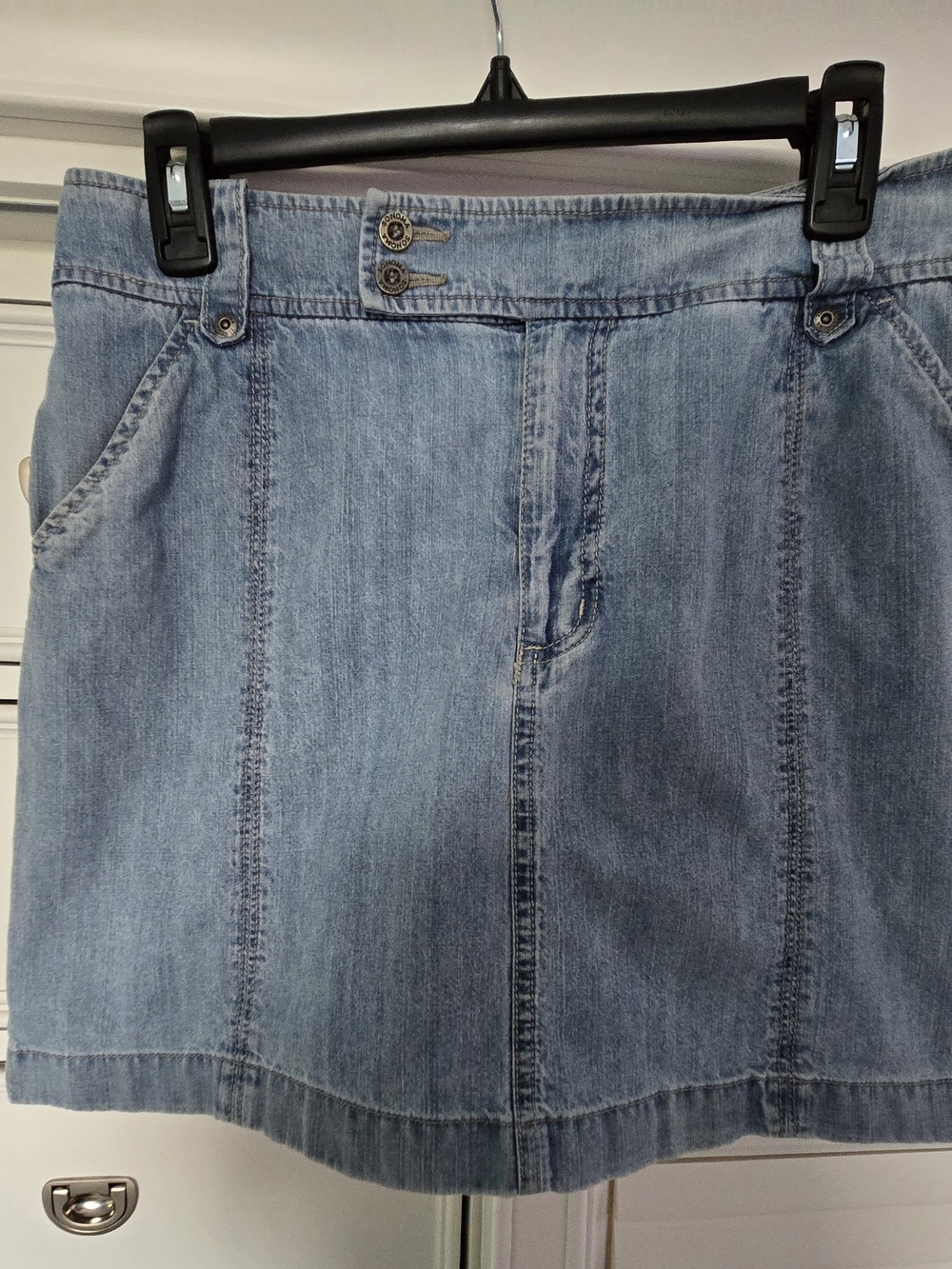 Sonoma Light Blue Denim Skorts with Front Pockets